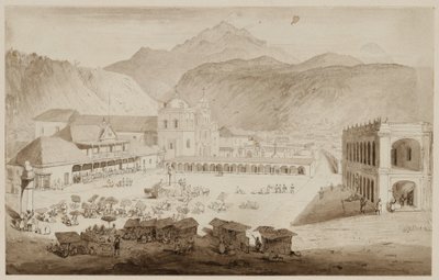 City of Quezaltenango, Central America, 1840 by Frederick Catherwood